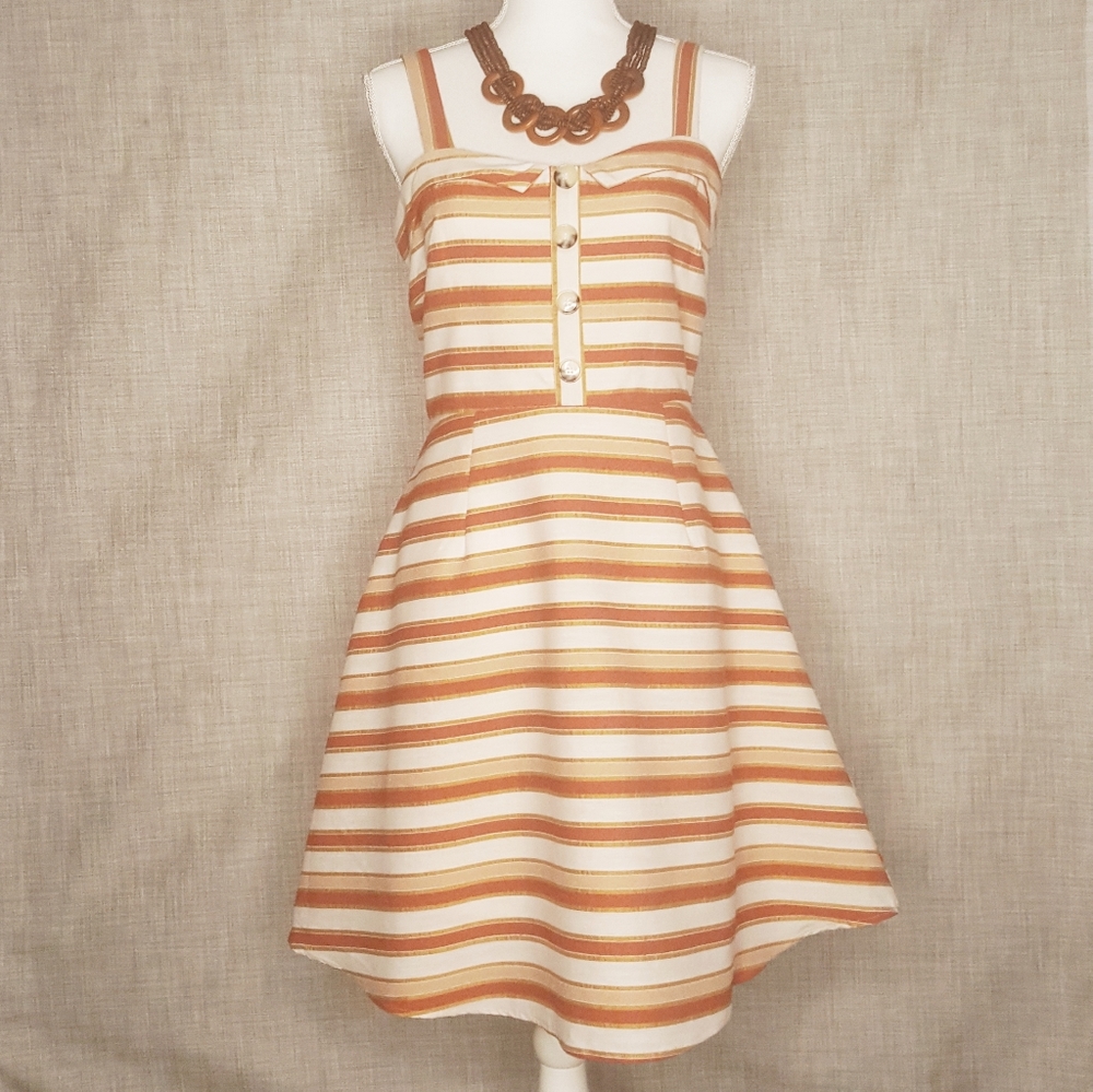 Francesca's A-Line Striped Dress, Large NWT